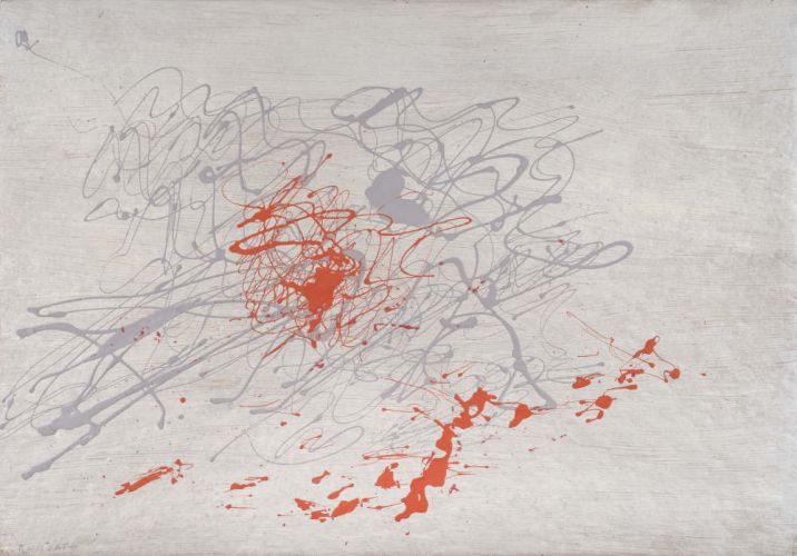 Giulio Turcato, Itinerari, 1970, oil and mixed media on foam rubber, 70x100 cm