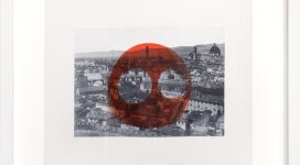 Soonja Han, Firenze!!, 2000-2017, colored transparent film, cutting, photography and collage on paper, 24,3x31,8 cm