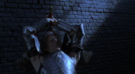 Jan Fabre, Knight of the Night (Lancelot, 2004, super-16 mm film, 8' 17''), galleria Il Ponte, Firenze