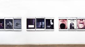 In Morte del Padre, 1984, fifteen polaroid 70x56 cm each, gathered in 5 triptychs