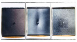 Trittico " dell’Ombelico", 1990/91, three polaroid, 70x56 cm each