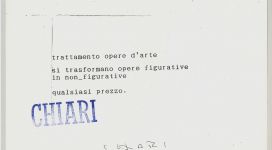 Giuseppe Chiari, Trattamento opere d’arte, (2000), galleria Il Ponte, Firenze