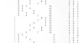 Pietro Grossi, Battimento a quattro frequenze, 1964, computer processing 30,4x30,4 cm