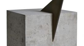 Mauro Staccioli, Senza titolo, 1974-82, concrete and iron, 57,5x40x40 cm