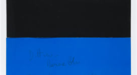 Aldo Mondino, Dittico nero e blu ’64, 1964, tempera and pencil on two cardboards, 96x63 cm