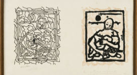 Aldo Mondino, Pittura coprente, 1964, mixed media on canvas, 70x100 cm