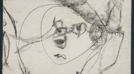 Carol Rama, Senza titolo, 1944, pencil on paper, 19x24 cm