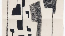 Carol Rama, Senza titolo, 1954, tempera on paper, 33,1x11,5 cm