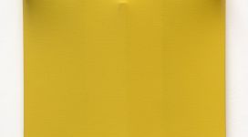 Bruno Gambone, Senza Titolo, 1971, yellow acrylic on shaped canvas, cm 30x30