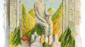 Lorenzo Bonechi, Città , 1983, pastel and tempera on relief paper, 168,5x144x19 cm