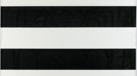Michel Parmentier, 28 septembre 1984, painting on free canvas, lacquer 280x285 cm