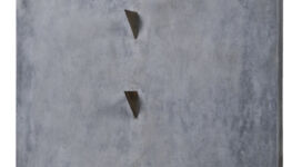 Mauro Saccioli, Senza titolo, 1975, concrete and iron spikes cm 70,2x70,5x12 cm