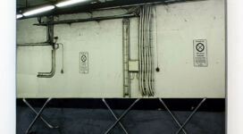 Ulrich Egger, Sotterraneo, 2007, photoprint on MDF, graphite and iron, 130x110x7 cm